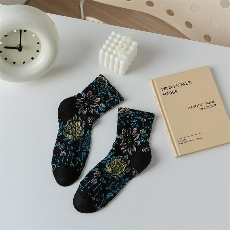 European Court Style Floral Women S Socks Personalized Retro Big Flower Medium Tube Socks Mori Sweet Literary And Artistic Cotton Socks One size fits all чорний
European Court Style Floral Women S Socks Personalized Retro Big Flower Medium Tube Socks Mori Sweet Literary And Artistic Cotton Socks One size fits all чорний