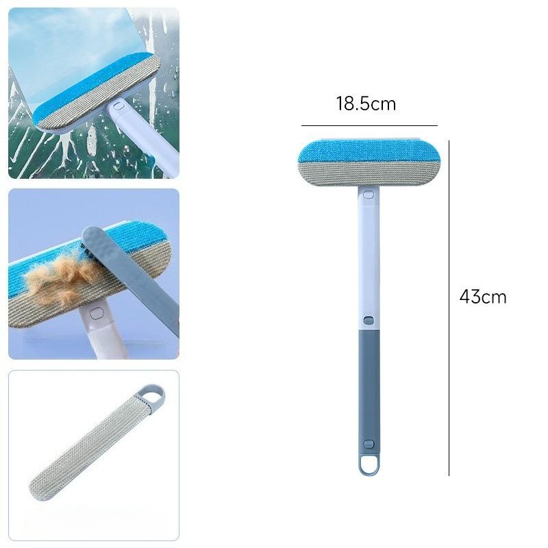 3 in 1 Long Handle Pet Hair Remover Brush Adjustable Window Screen Cleaning Tool for Sofa Carpet and Household Fur Removal 43*18.5cm
3 in 1 Long Handle Pet Hair Remover Brush Adjustable Window Screen Cleaning Tool for Sofa Carpet and Household Fur Removal 43*18.5cm