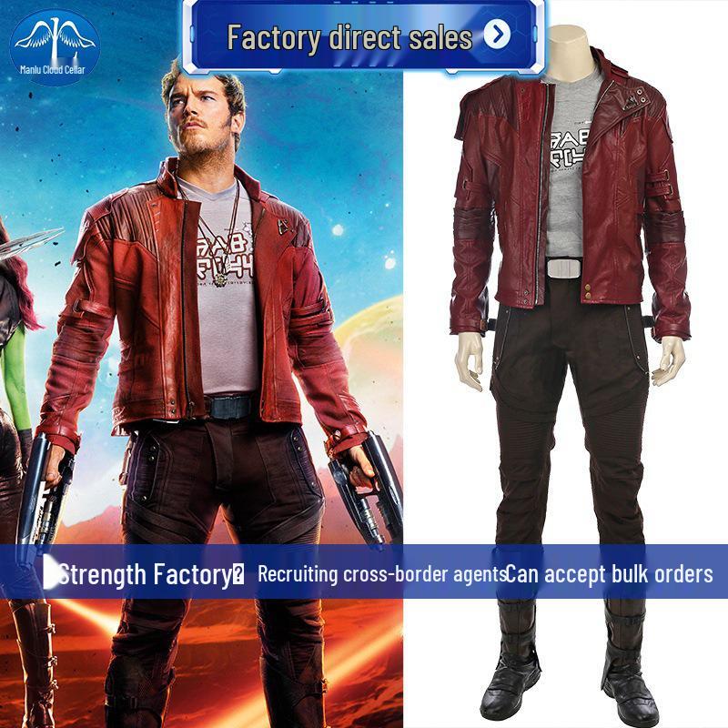 Косплей куртка для чоловіків Зоряний Лорд з Вартових Галактики, повний комплект зі шкіри S
Косплей куртка для чоловіків Зоряний Лорд з Вартових Галактики, повний комплект зі шкіри S