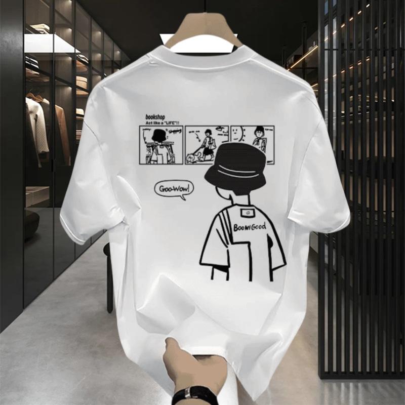 100% Pure cotton loose round neck breathable short sleeved summer casual half sleeved T-shirt base shirt men s loose fit L білий
100% Pure cotton loose round neck breathable short sleeved summer casual half sleeved T-shirt base shirt men s loose fit L білий