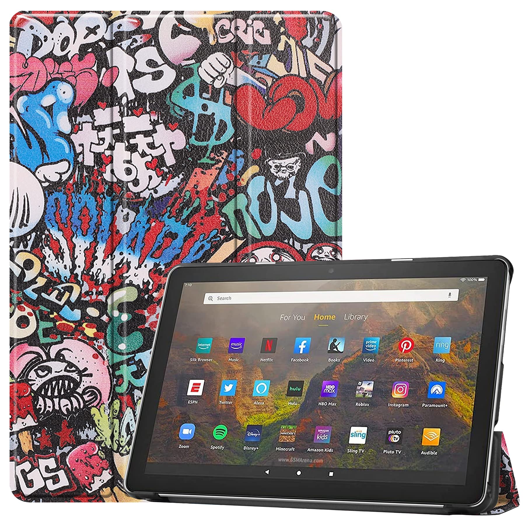 Fire HD 10 2021 Fire HD 10 Plus 2021 Чехол Graffiti с магнитной застежкой Тонкий легкий тройной складной чехол
Fire HD 10 2021 Fire HD 10 Plus 2021 Чехол Graffiti с магнитной застежкой Тонкий легкий тройной складной чехол