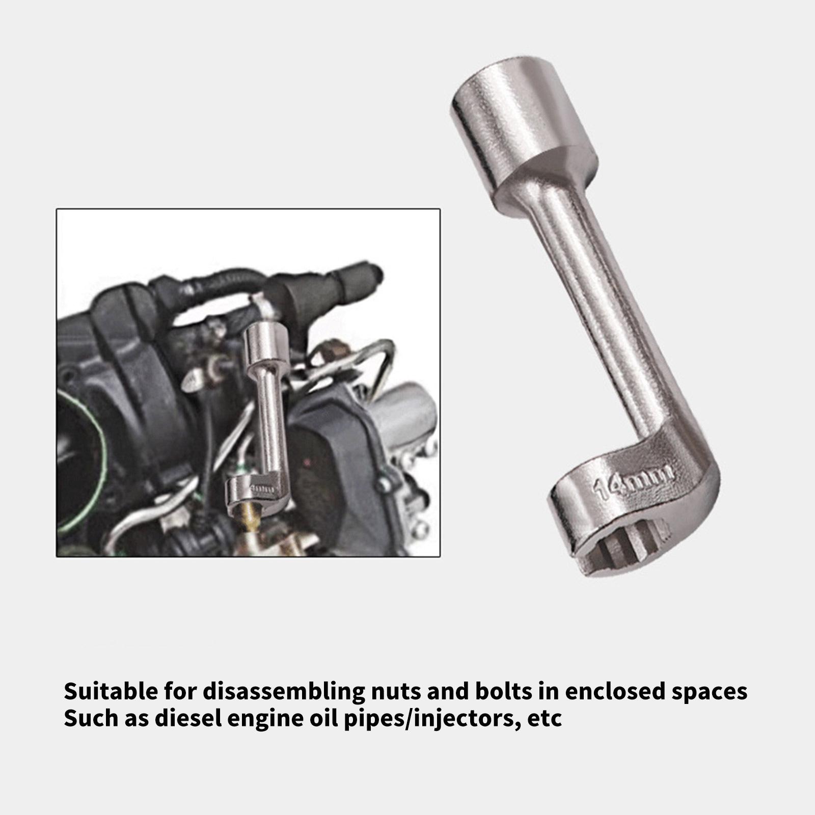 L Type Diesels Injector Line Socket Wrench 12mm to 19mm Suitable for Tight Spaces Fuels Line Removal DIY Enthusiasts 16MM
L Type Diesels Injector Line Socket Wrench 12mm to 19mm Suitable for Tight Spaces Fuels Line Removal DIY Enthusiasts 16MM