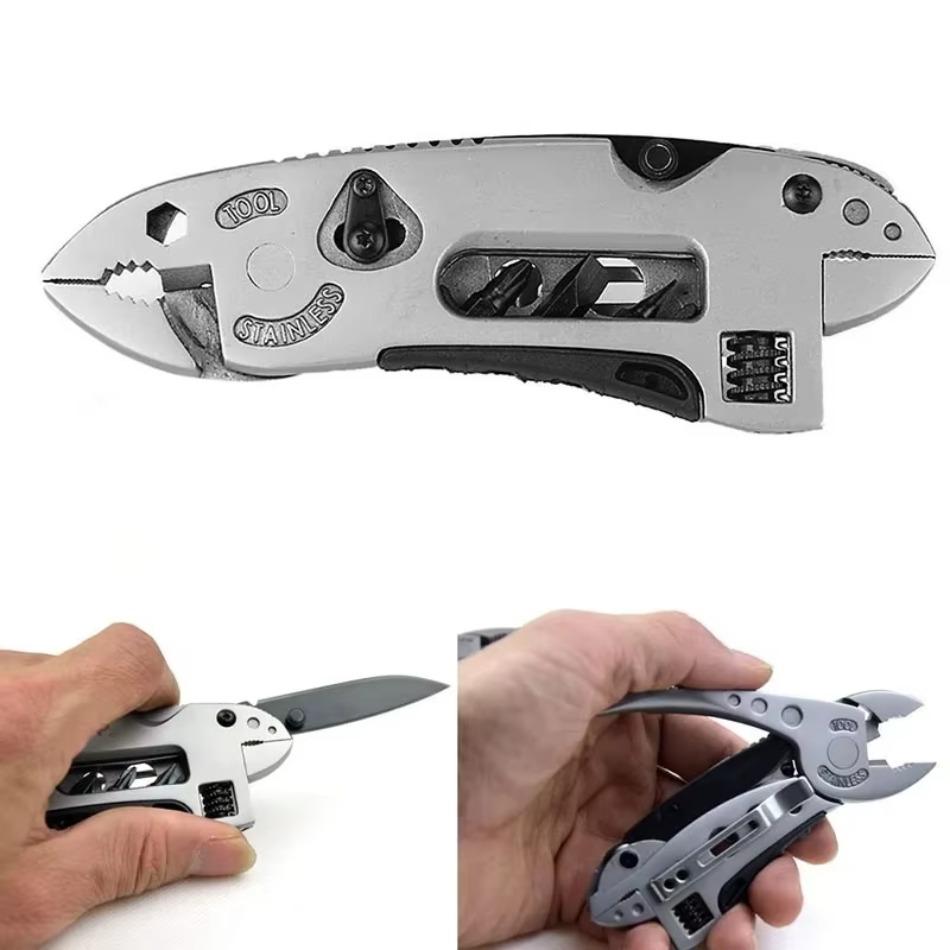1 Pcs Outdoor Multifunctional Pliers Camping Multi-purpose Tools Multifunctional Wrench Folding Screwdriver Combination Tool срібний
1 Pcs Outdoor Multifunctional Pliers Camping Multi-purpose Tools Multifunctional Wrench Folding Screwdriver Combination Tool срібний