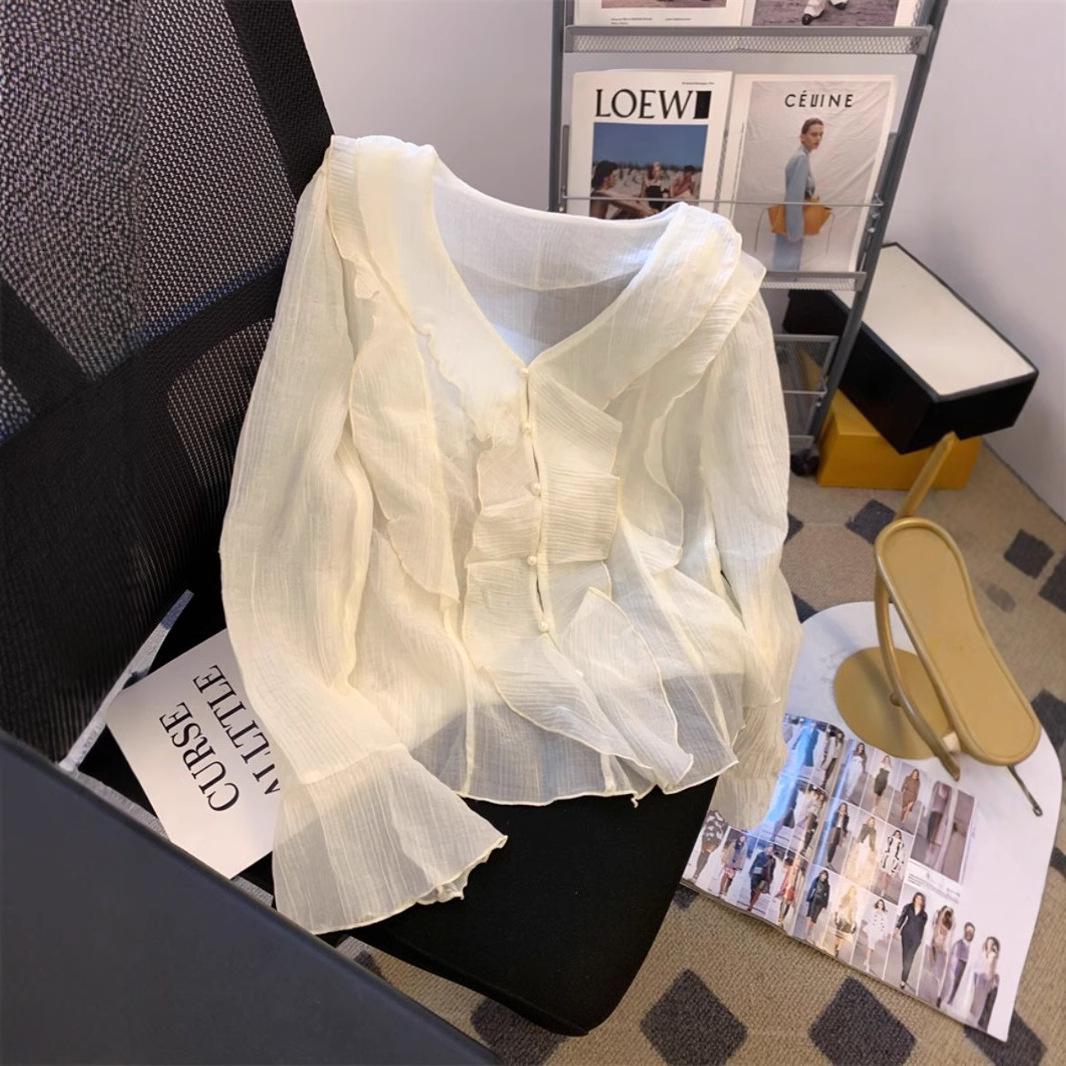 Chiffon Bell Sleeve V-Neck Cardigan - Women s Summer Ruffle Sun Protection Top XXL
Chiffon Bell Sleeve V-Neck Cardigan - Women s Summer Ruffle Sun Protection Top XXL