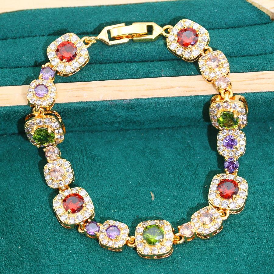 Popular New Jewelry Fashion Color Treasure Square Bracelet 
Popular New Jewelry Fashion Color Treasure Square Bracelet