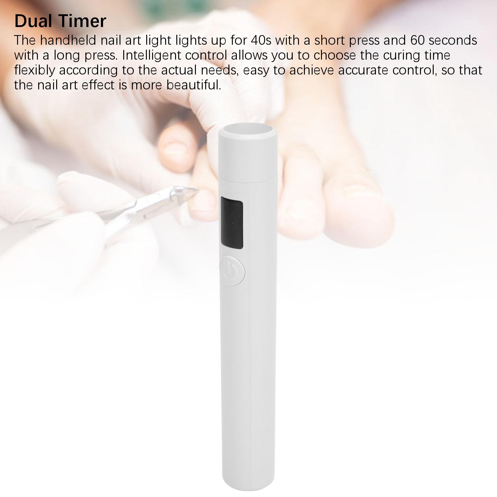 Handheld Nail Light 180mAh Battery Charging LCD Display Dual Timer Quick Drying Portable Nail Lamp for Manicure
Handheld Nail Light 180mAh Battery Charging LCD Display Dual Timer Quick Drying Portable Nail Lamp for Manicure