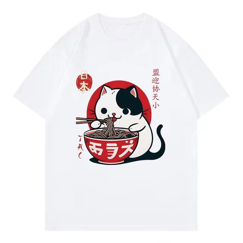 Vintage Japanese RaUnisex Cat T Shirt Women Retro Anime Noodle Graphic Tee Summer Loose Short Sleeve Fashion Streetwear Black Tops 4XL
Vintage Japanese RaUnisex Cat T Shirt Women Retro Anime Noodle Graphic Tee Summer Loose Short Sleeve Fashion Streetwear Black Tops 4XL