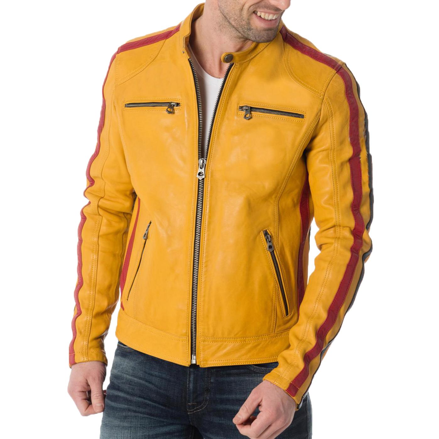 SkinOutfit Men s Genuine Lambskin Yellow Leather Jacket Stylish Motorcycle Bomber Biker Outerwear MJ 33 M жовтий
SkinOutfit Men s Genuine Lambskin Yellow Leather Jacket Stylish Motorcycle Bomber Biker Outerwear MJ 33 M жовтий