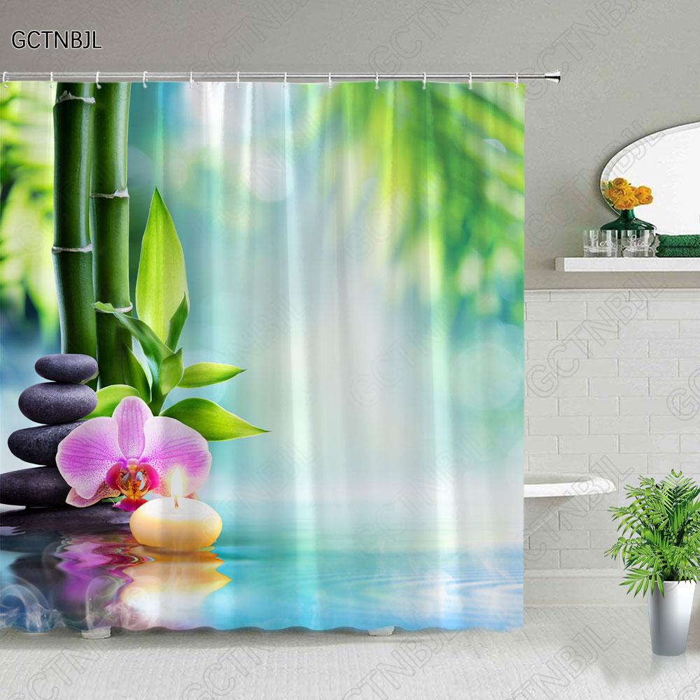 Zen Landscape Shower Curtains Flowers Plant Green Bamboo Black Stone Scenery Bathroom Decor Waterproof Cloth Hanging Curtain Set W60H190(CM)-1 Pcs
Zen Landscape Shower Curtains Flowers Plant Green Bamboo Black Stone Scenery Bathroom Decor Waterproof Cloth Hanging Curtain Set W60H190(CM)-1 Pcs
