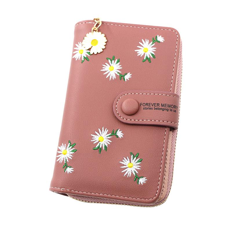 Women Long Walletsfashion Design Embroidery Daisy Card Holder Large-Capacity Pu Coin Purse Simple Zipper Money Bag Wallets
Women Long Walletsfashion Design Embroidery Daisy Card Holder Large-Capacity Pu Coin Purse Simple Zipper Money Bag Wallets
