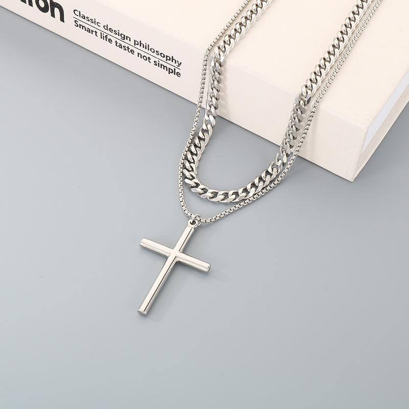 2026 Fashion Hipster Men s Cross Necklace Stacked Strap Chain Simple Jewelry 50CM
2026 Fashion Hipster Men s Cross Necklace Stacked Strap Chain Simple Jewelry 50CM