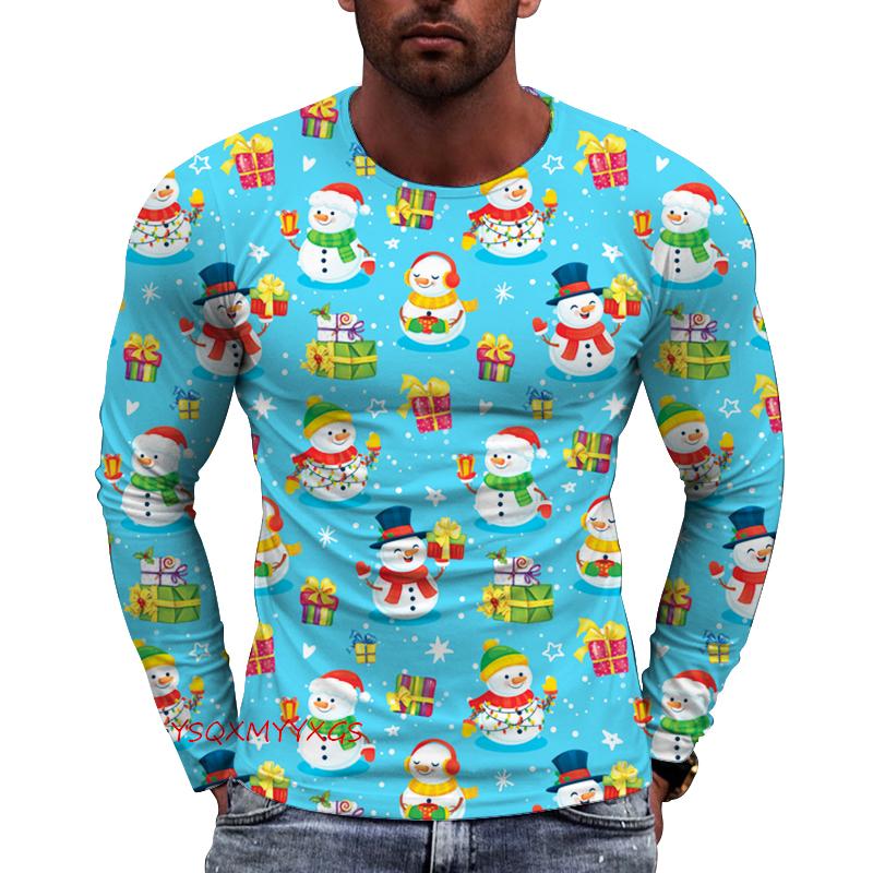 New Christmas Long Sleeve Round Neck Fashion 3D Printed T-shirt Men s And Women s Holiday Party Clothing Casual Fun Popular Top
New Christmas Long Sleeve Round Neck Fashion 3D Printed T-shirt Men s And Women s Holiday Party Clothing Casual Fun Popular Top