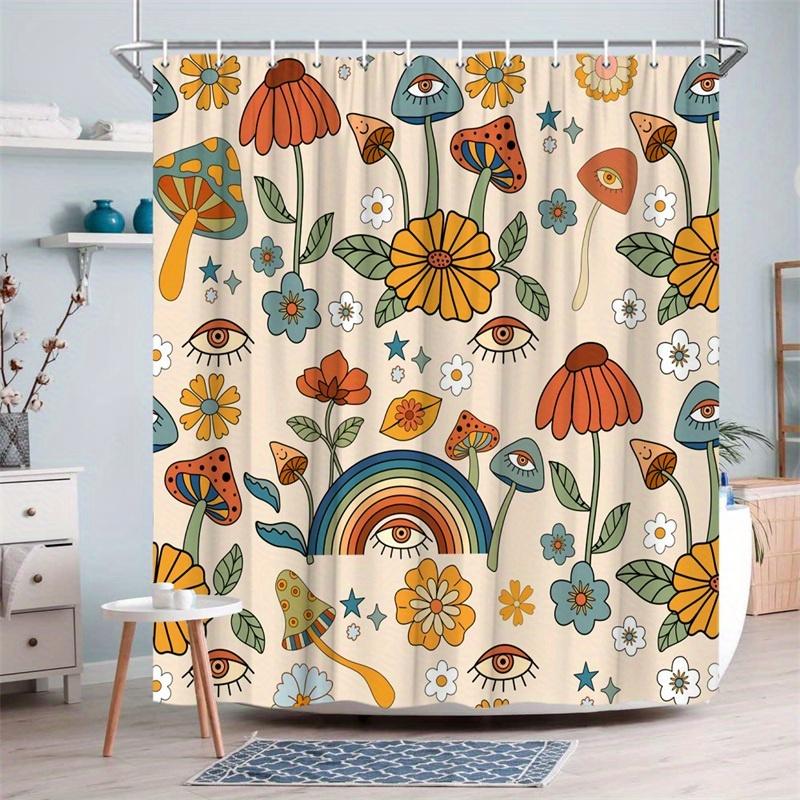 Psychedelic Mushroom Waterproof Shower Curtain, Vibrant Floral And Eye Design For Boho Bathroom Decor W60H190(CM)-1 Pcs
Psychedelic Mushroom Waterproof Shower Curtain, Vibrant Floral And Eye Design For Boho Bathroom Decor W60H190(CM)-1 Pcs