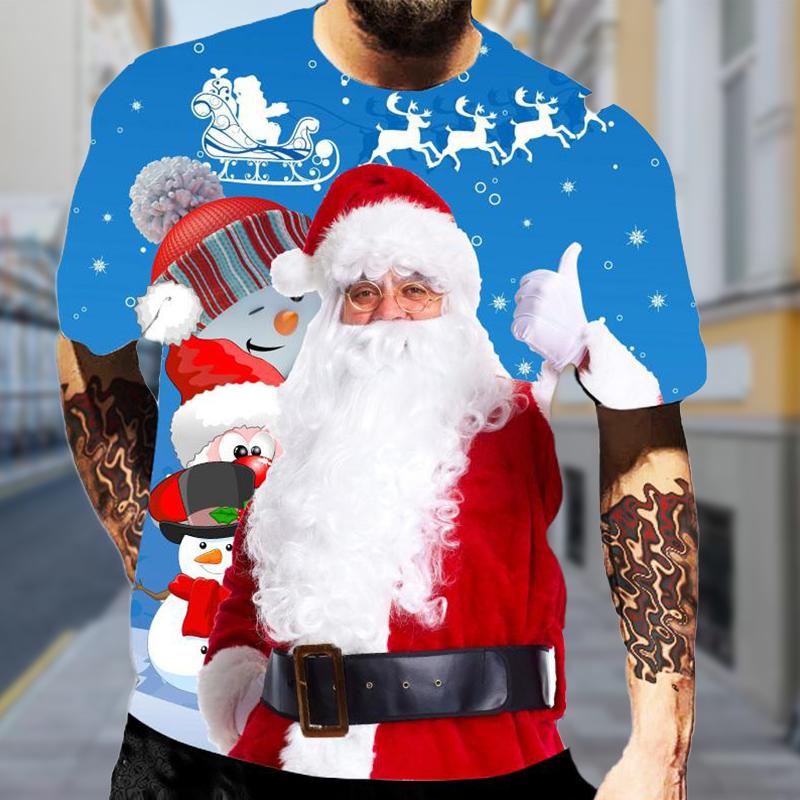 Новая летняя мужская модная футболка с милым принтом Санта-Клауса, мужская футболка, топ 8XL
Новая летняя мужская модная футболка с милым принтом Санта-Клауса, мужская футболка, топ 8XL