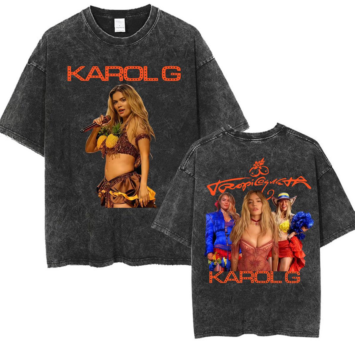 Karol G Tropicoqueta New Album Vintage Washed Tshirt Men Women Hip Hop Punk Pop Music Tshirts Casual Cotton Loose T Shirt S
Karol G Tropicoqueta New Album Vintage Washed Tshirt Men Women Hip Hop Punk Pop Music Tshirts Casual Cotton Loose T Shirt S