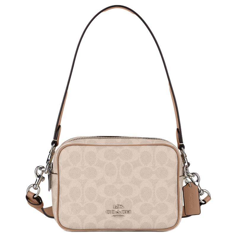 COACH shoulder bag CAREY 19 Classic Presbyopia Logo Double Zipper Opening and Detachable Handle Artificial Leather Camera Toast Mini Women s Sand сірий колір
COACH shoulder bag CAREY 19 Classic Presbyopia Logo Double Zipper Opening and Detachable Handle Artificial Leather Camera Toast Mini Women s Sand сірий колір