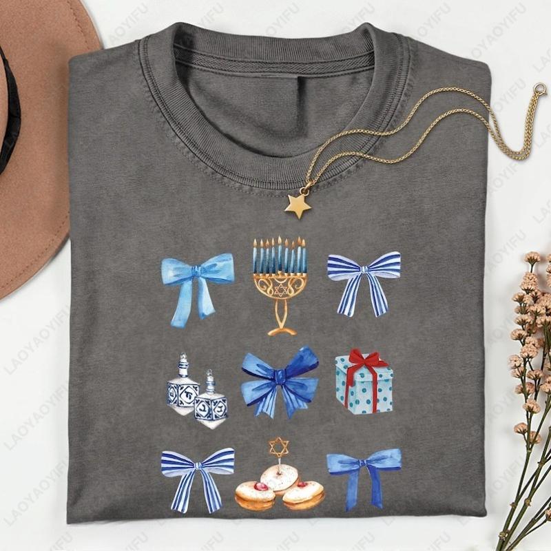 Funny Coquette Hanukkah T Shirt Ulzzang Hanukkah Shirt Cute Bow Hanukkah Womans Cotton Tees Festival of Lights Shortsleeve Top 4XL
Funny Coquette Hanukkah T Shirt Ulzzang Hanukkah Shirt Cute Bow Hanukkah Womans Cotton Tees Festival of Lights Shortsleeve Top 4XL