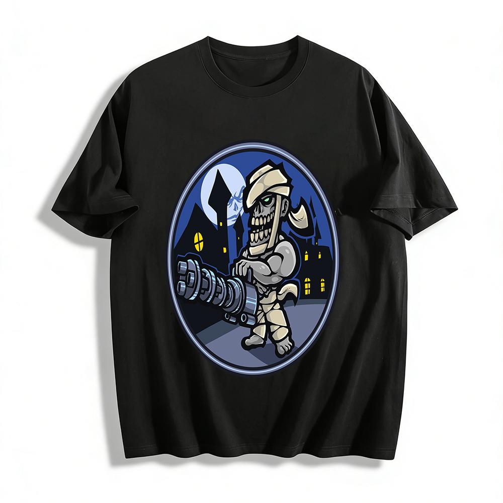 Halloween Bandage Zombie Gatling Gun Graphic Tee Pure cotton T-shirt XXS
Halloween Bandage Zombie Gatling Gun Graphic Tee Pure cotton T-shirt XXS