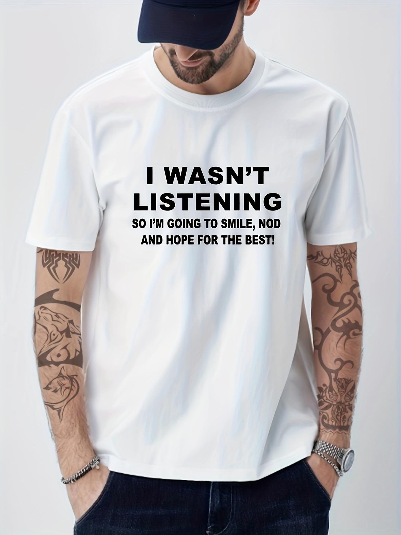 Solid Cotton Funny I Wasn t Listening Print, Men s Graphic Design Crew Neck T-shirt, Casual Comfy Tees Tshirts For Summer, XXXXXL белый
Solid Cotton Funny I Wasn t Listening Print, Men s Graphic Design Crew Neck T-shirt, Casual Comfy Tees Tshirts For Summer, XXXXXL белый