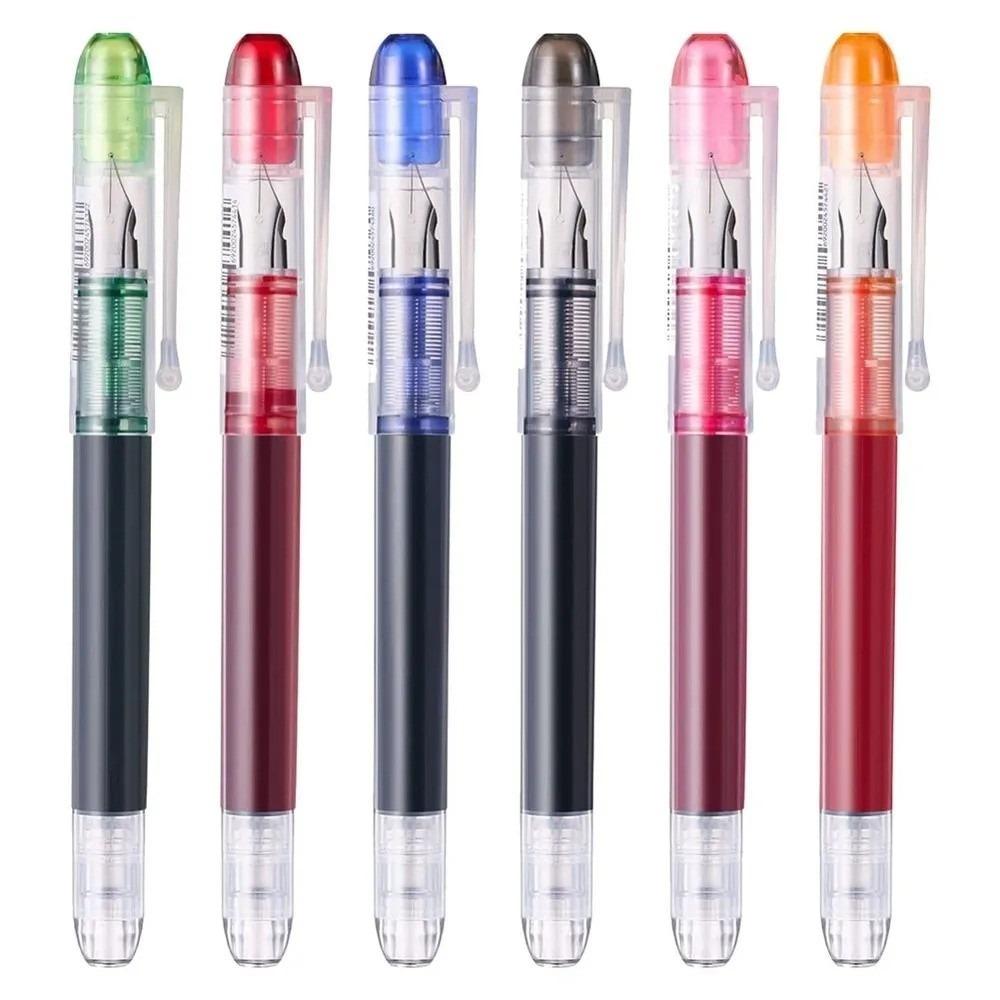 6pcs Transparent 0.5mm Fountain Pens Fine Nib Student Stationery Set Gel Pen Set Office School 6 PCS Set
6pcs Transparent 0.5mm Fountain Pens Fine Nib Student Stationery Set Gel Pen Set Office School 6 PCS Set