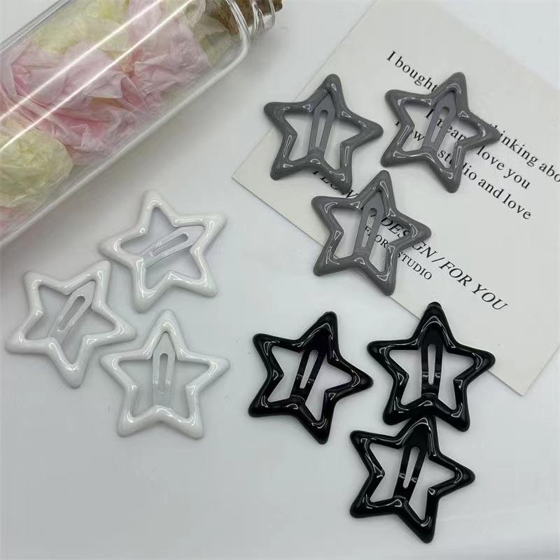 10 Pcs/Lot New Star Snap Clip For Girl Barrettes Black Hairpin White Gray Hair Clip Fashion Women Accessories
10 Pcs/Lot New Star Snap Clip For Girl Barrettes Black Hairpin White Gray Hair Clip Fashion Women Accessories