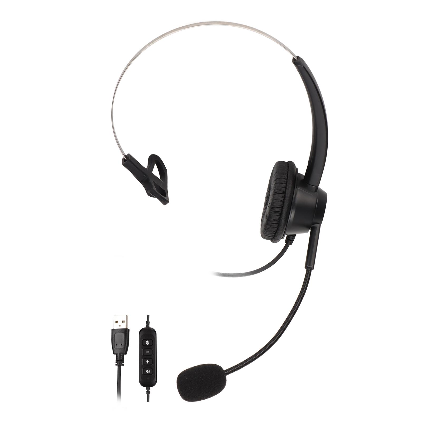 H360‑USB‑3 Telephone Headset Black Volume Adjustment Mute Single Sided Earphone with USB Plug for
H360‑USB‑3 Telephone Headset Black Volume Adjustment Mute Single Sided Earphone with USB Plug for