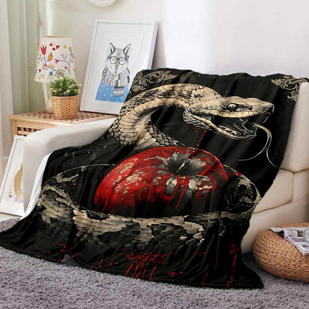 1pc Snake Apple Print Blanket - Lightweight Flannel Throw Blanket For Sofa, Bed, Living Room, Office, Outdoor Travel, Camping, Soft All-Season129 130cmx150cm
1pc Snake Apple Print Blanket - Lightweight Flannel Throw Blanket For Sofa, Bed, Living Room, Office, Outdoor Travel, Camping, Soft All-Season129 130cmx150cm