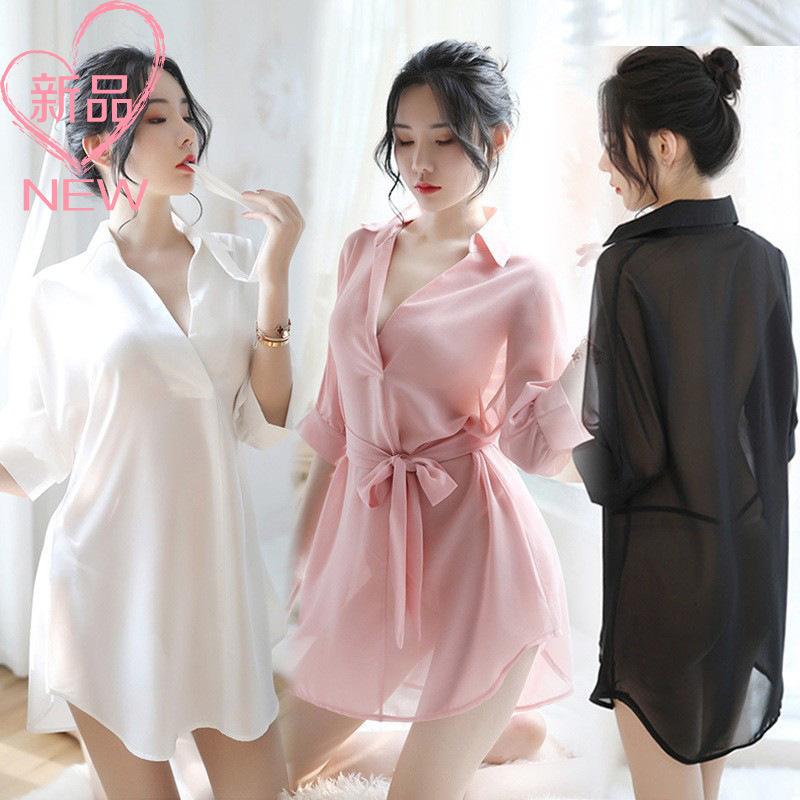 Fun women s cute princess chiffon perspective lace-up set solid color sexy shirt pajamas One size
Fun women s cute princess chiffon perspective lace-up set solid color sexy shirt pajamas One size