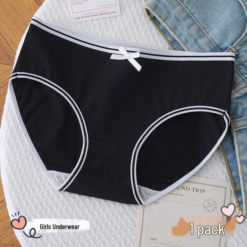 Korean Style Cute Mid-Waist Antibacterial Cotton Briefs for Girls, Pack of 2-4, Solid Colors S
Korean Style Cute Mid-Waist Antibacterial Cotton Briefs for Girls, Pack of 2-4, Solid Colors S