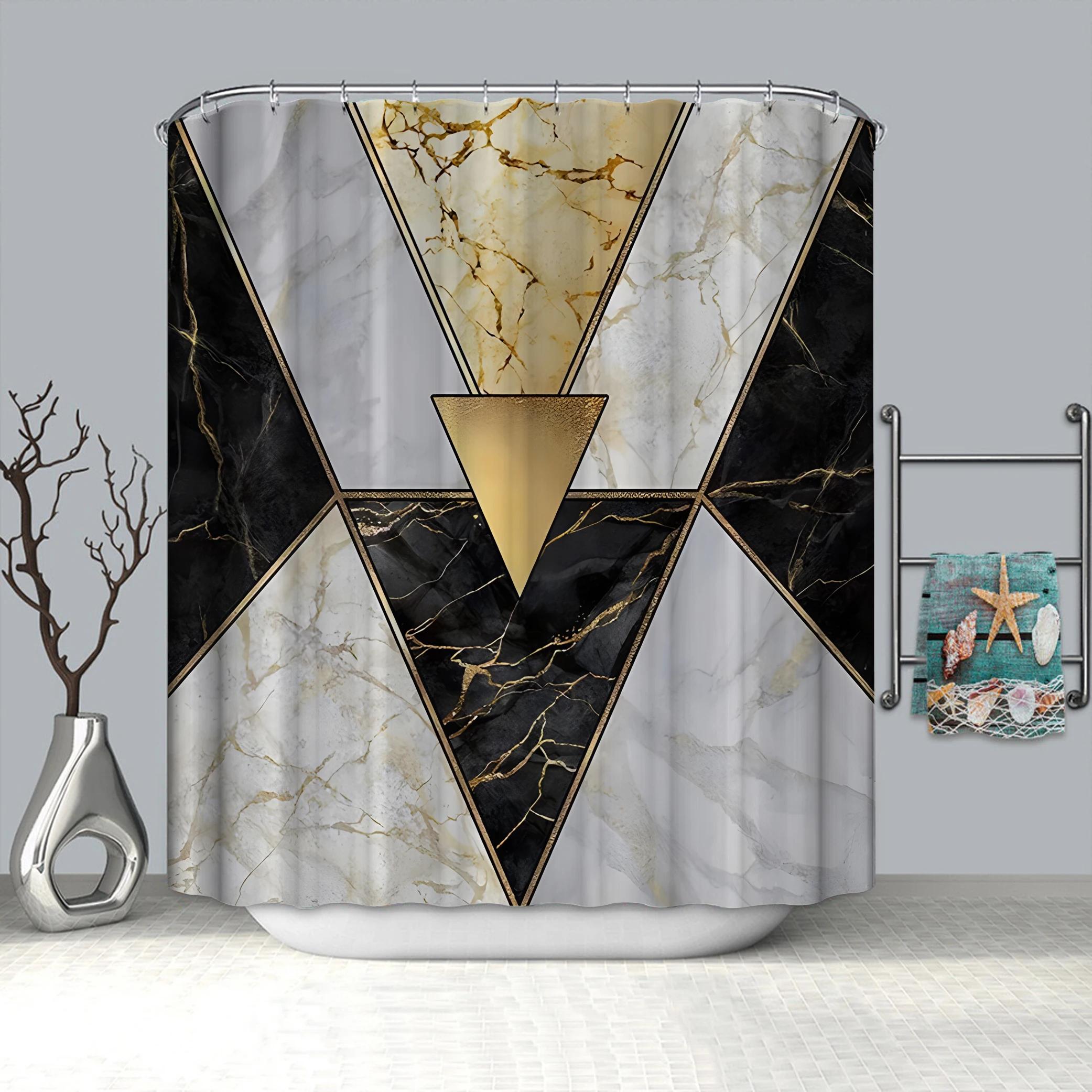 3D Geometric Marble Print Waterproof Shower Curtain,Modern Abstract Luxury Art Decorative Fabric Bath Curtain for Bathroom Decor W90xH180cm
3D Geometric Marble Print Waterproof Shower Curtain,Modern Abstract Luxury Art Decorative Fabric Bath Curtain for Bathroom Decor W90xH180cm