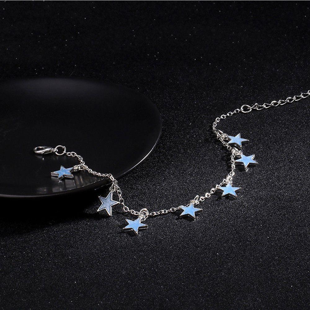 Beach Barefoot Blue Tassel Bracelets Ankle Fluorescence Luminous Anklet Pentagram Anklet Jewelry синий
Beach Barefoot Blue Tassel Bracelets Ankle Fluorescence Luminous Anklet Pentagram Anklet Jewelry синий