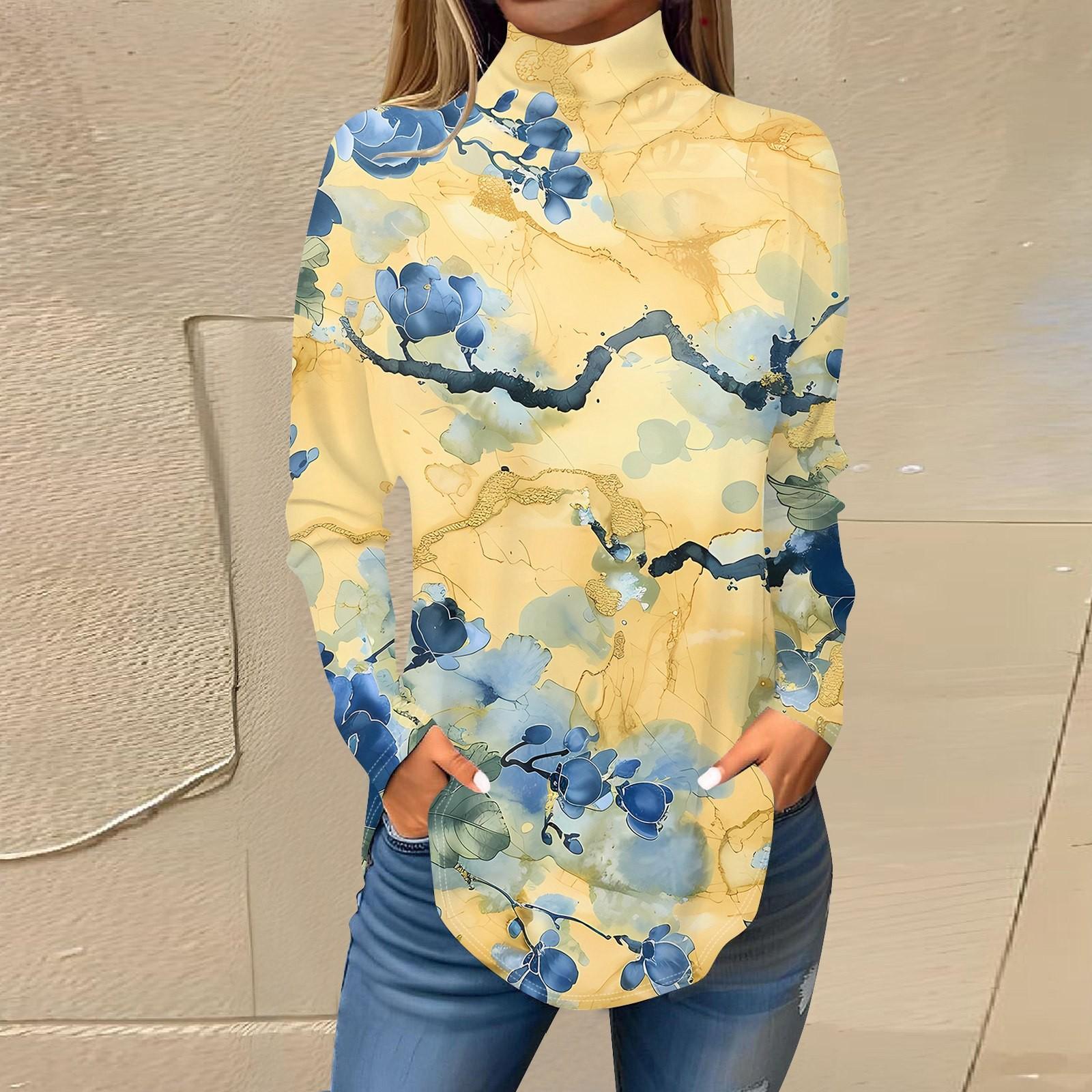 Женская модная повседневная футболка с длинным рукавом с высоким воротом и принтом, пуловер, топ XXXL жёлтый
Женская модная повседневная футболка с длинным рукавом с высоким воротом и принтом, пуловер, топ XXXL жёлтый