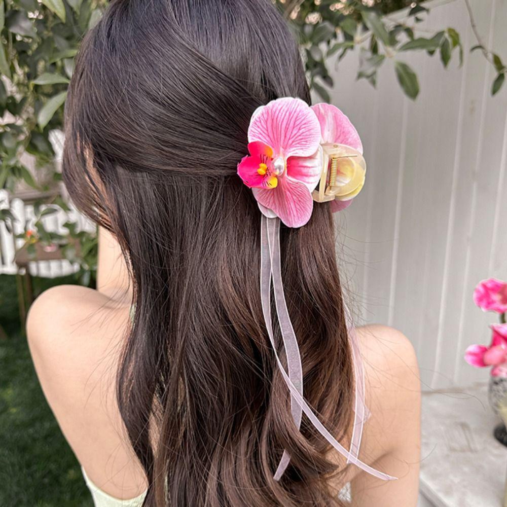 Simulation Flowers Flower Hair Claw Pearl Large Shark Clip Butterfly Orchid Hair Clip Daily красный
Simulation Flowers Flower Hair Claw Pearl Large Shark Clip Butterfly Orchid Hair Clip Daily красный