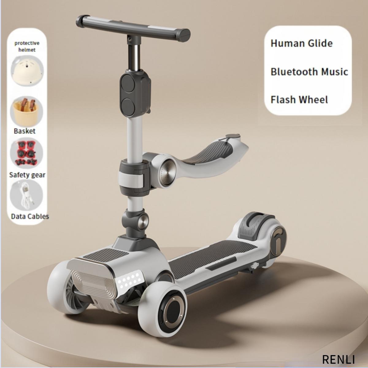 Перезаряжаемый складной многофункциональный самокат средних и больших детей, широкий размер, ходунки, автомобильный скутер 135
Перезаряжаемый складной многофункциональный самокат средних и больших детей, широкий размер, ходунки, автомобильный скутер 135