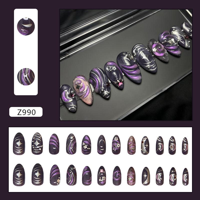 Dark purple pearlescent three-dimensional corrugated flash pile diamond star fashion European and American white sweet cool detachable wearable
Dark purple pearlescent three-dimensional corrugated flash pile diamond star fashion European and American white sweet cool detachable wearable