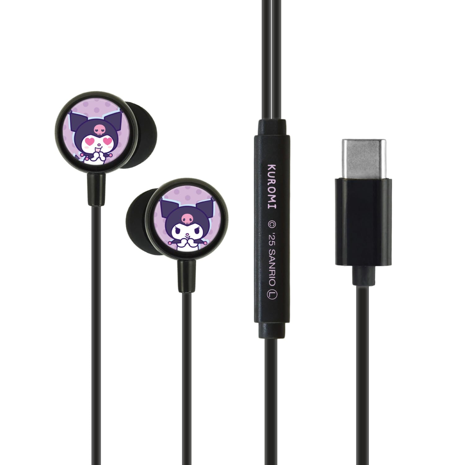 Gourmandise Kuromi Sanrio Characters USB-C Stereo Earphones Remote Control SANG-557KU
Gourmandise Kuromi Sanrio Characters USB-C Stereo Earphones Remote Control SANG-557KU