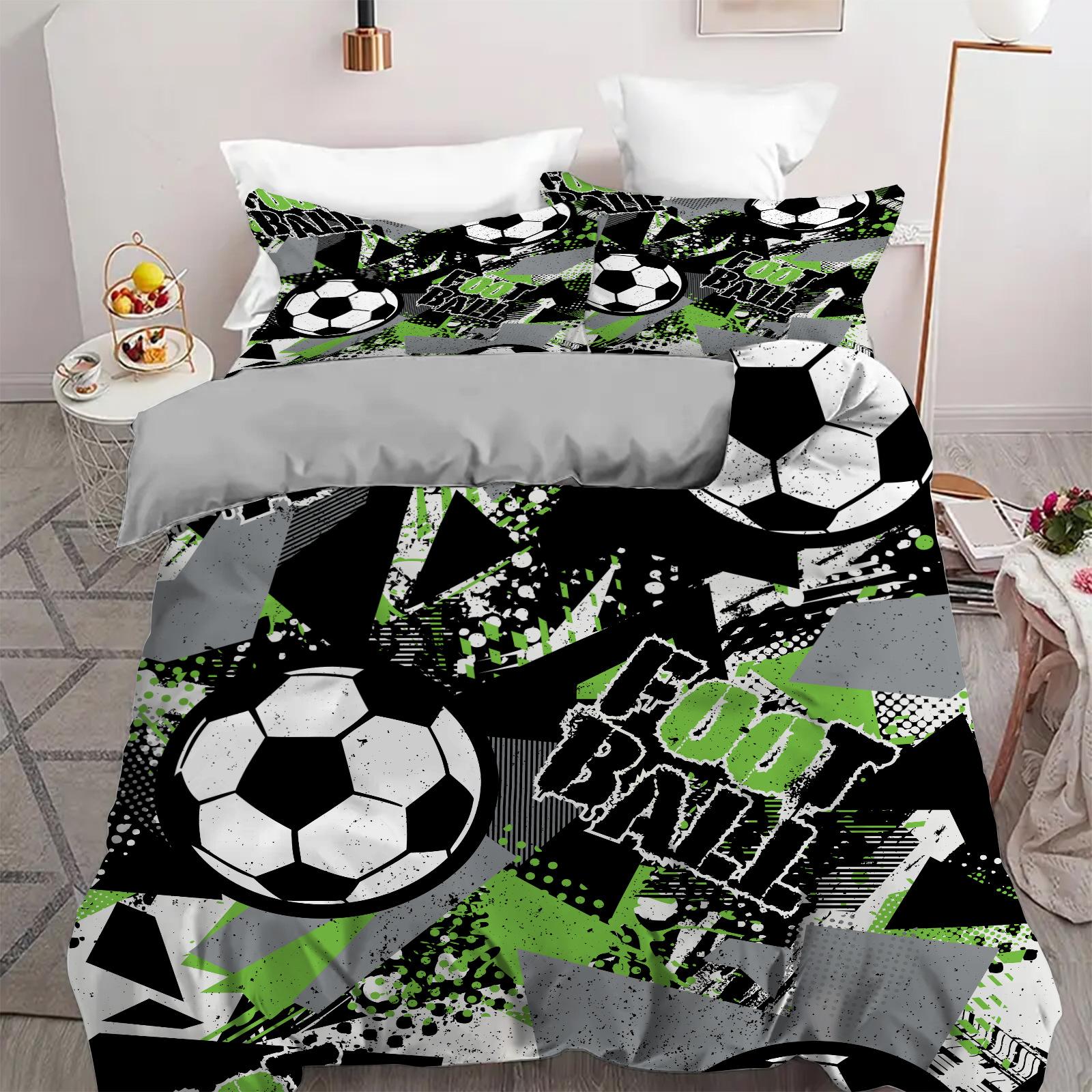 Football Pattern Printing Quilt Cover 3D Digital Printing Three-Piece Bedding 135 * 200cm 50 * 80cm * 1 two-piece set
Football Pattern Printing Quilt Cover 3D Digital Printing Three-Piece Bedding 135 * 200cm 50 * 80cm * 1 two-piece set