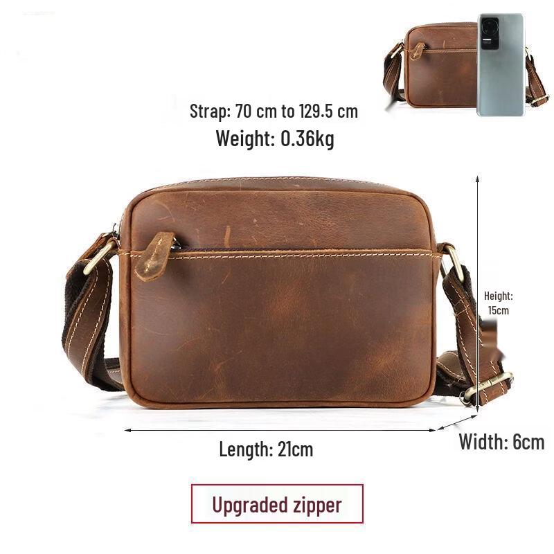 Men s Vintage Leather Crossbody Chest Bag
Men s Vintage Leather Crossbody Chest Bag