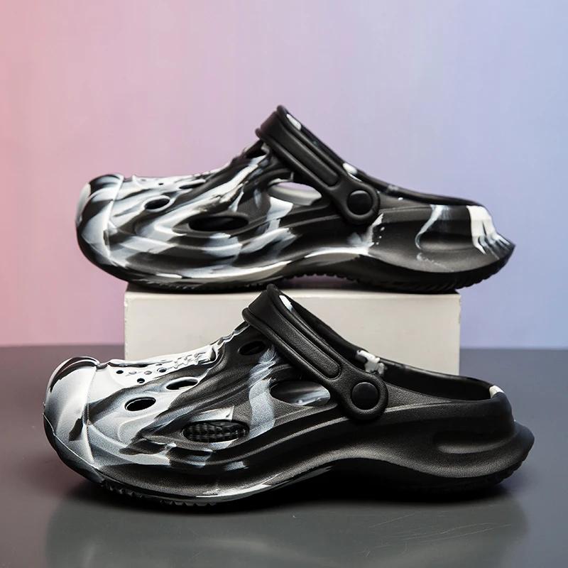 Claccis Мужские тапочки 2025 Мужская летняя пляжная обувь Женская уличная обувь Камуфляжные сандалии для бега Летние парные садовые сабо 42-43 чёрный
Claccis Мужские тапочки 2025 Мужская летняя пляжная обувь Женская уличная обувь Камуфляжные сандалии для бега Летние парные садовые сабо 42-43 чёрный