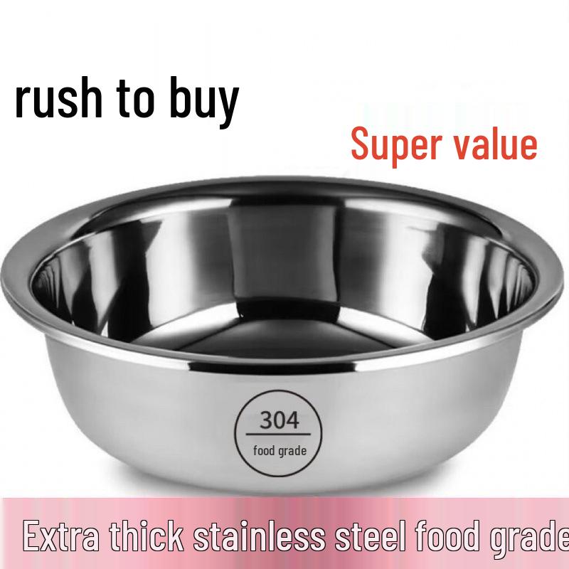Multi-Purpose Extra Thick Stainless Steel Basin for Kitchen & Home: Vegetable Wash, Face Wash, Fish Boiling, Soup Prep - Free Shipping. 14cm: Thick Single
Multi-Purpose Extra Thick Stainless Steel Basin for Kitchen & Home: Vegetable Wash, Face Wash, Fish Boiling, Soup Prep - Free Shipping. 14cm: Thick Single