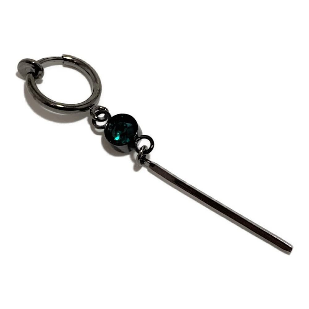 Akusetia Spring Ring Earrings Earrings One Ear Metal Black Black Crystal Earrings Simple Short Bar Green Non-hole Men s Women s (Green Crystal)
Akusetia Spring Ring Earrings Earrings One Ear Metal Black Black Crystal Earrings Simple Short Bar Green Non-hole Men s Women s (Green Crystal)