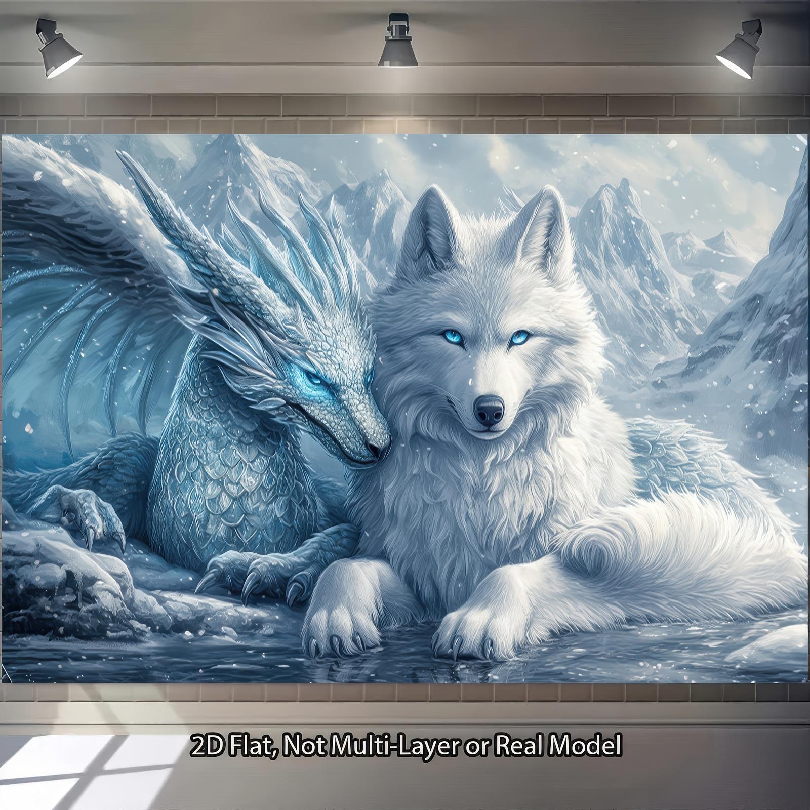 VIKAMA Nordic Mythical Tapestry Ice Plain White Wolf Ice Dragon Bedroom Background Nordic Style Living Room Decoration 74x94cm(29x37in)
VIKAMA Nordic Mythical Tapestry Ice Plain White Wolf Ice Dragon Bedroom Background Nordic Style Living Room Decoration 74x94cm(29x37in)