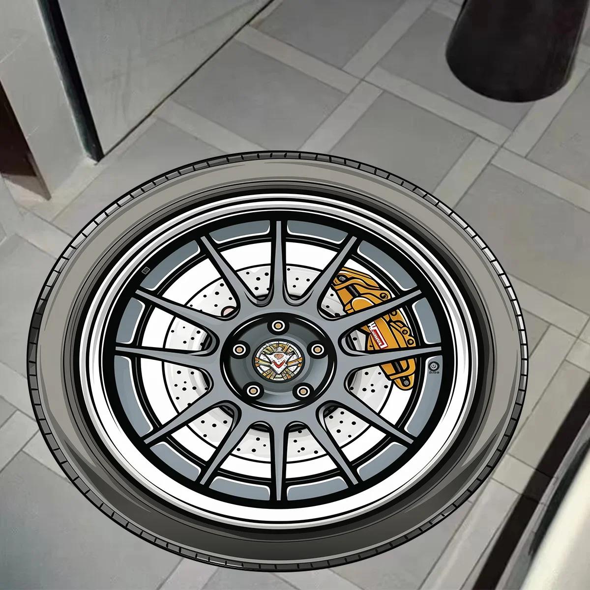 Creative Wheel Car Tire Round Rug Carpet for Bedroom Decor Non-slip Rugs Leisure Area Rug Bedside Soft Foot Mats Room Floor Mat 120cm
Creative Wheel Car Tire Round Rug Carpet for Bedroom Decor Non-slip Rugs Leisure Area Rug Bedside Soft Foot Mats Room Floor Mat 120cm