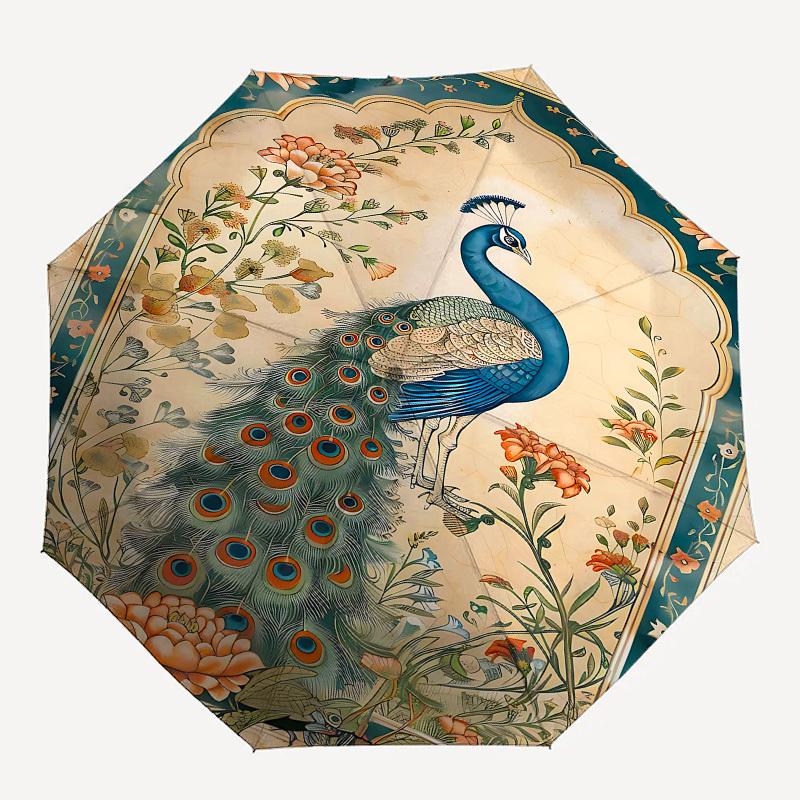 1pc peacock flowers umbrella with 8 iron ribs and a plastic handle, automatic opening and closing, and daily use.1109
1pc peacock flowers umbrella with 8 iron ribs and a plastic handle, automatic opening and closing, and daily use.1109