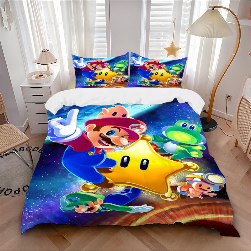 3pc Mario Galaxy Adventure Bedding Set Guest Room Bedroom Decor Christmas Halloween Decor Gifts- All Seasons (No Insert)a1013121 135x200cm
3pc Mario Galaxy Adventure Bedding Set Guest Room Bedroom Decor Christmas Halloween Decor Gifts- All Seasons (No Insert)a1013121 135x200cm