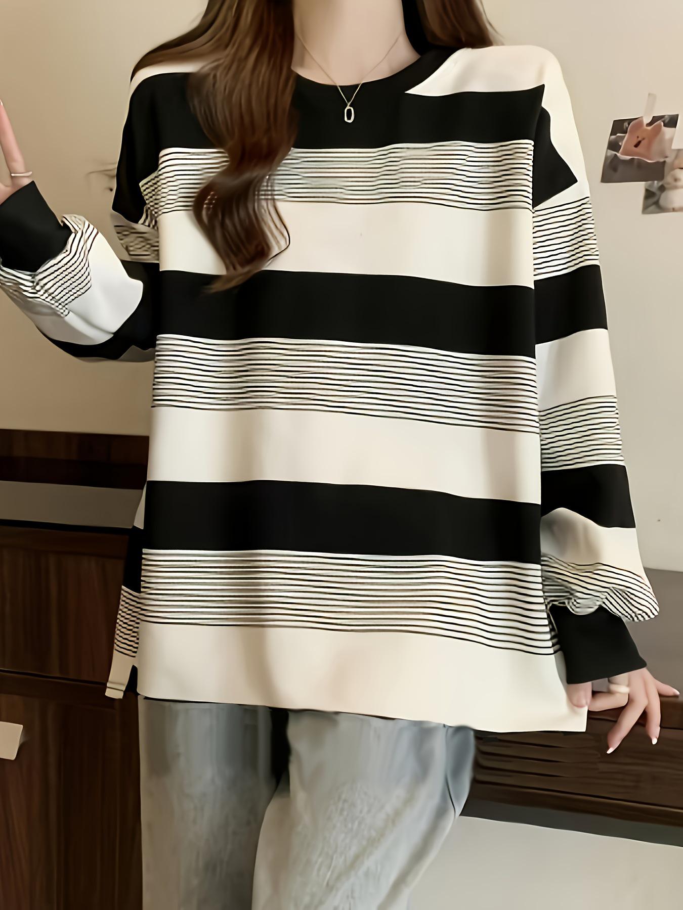 New 2024 American Retro Striped Lightweight Sweatshirt for Women - Autumn Slimming Belly-Covering Loose Fit Student Top L белый
New 2024 American Retro Striped Lightweight Sweatshirt for Women - Autumn Slimming Belly-Covering Loose Fit Student Top L белый