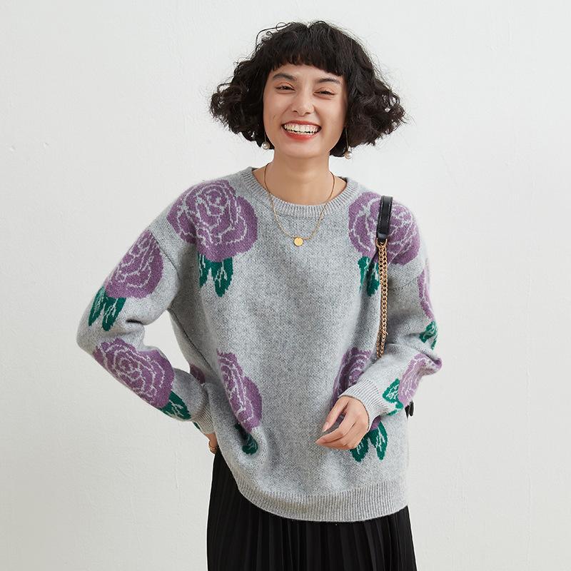 Утепленный кардиган с круглым вырезом для женщин на осень и зиму, свободный универсальный вязаный свитер, модная базовая рубашка с цветочным узором One Size серый
Утепленный кардиган с круглым вырезом для женщин на осень и зиму, свободный универсальный вязаный свитер, модная базовая рубашка с цветочным узором One Size серый