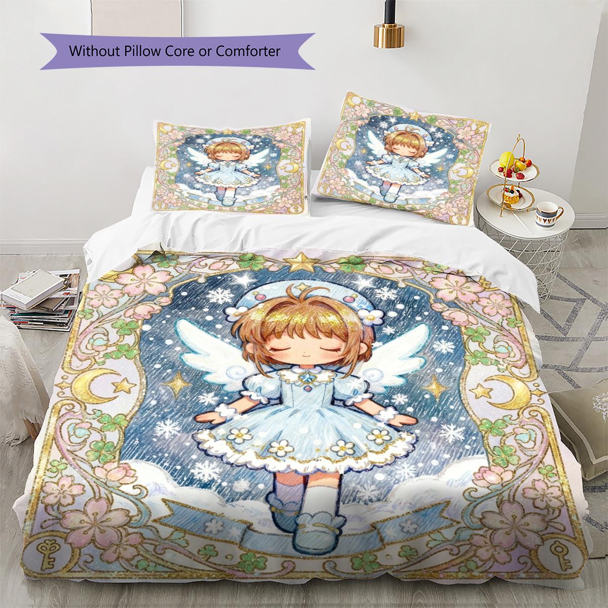Cardcaptor Sakura Pattern Bedding Quilt Set Quilt Cover Pillowcase Home Decoration Birthday Gift (1 * duvet cover + 2 * pillowcase, without core) 135x200cm
Cardcaptor Sakura Pattern Bedding Quilt Set Quilt Cover Pillowcase Home Decoration Birthday Gift (1 * duvet cover + 2 * pillowcase, without core) 135x200cm