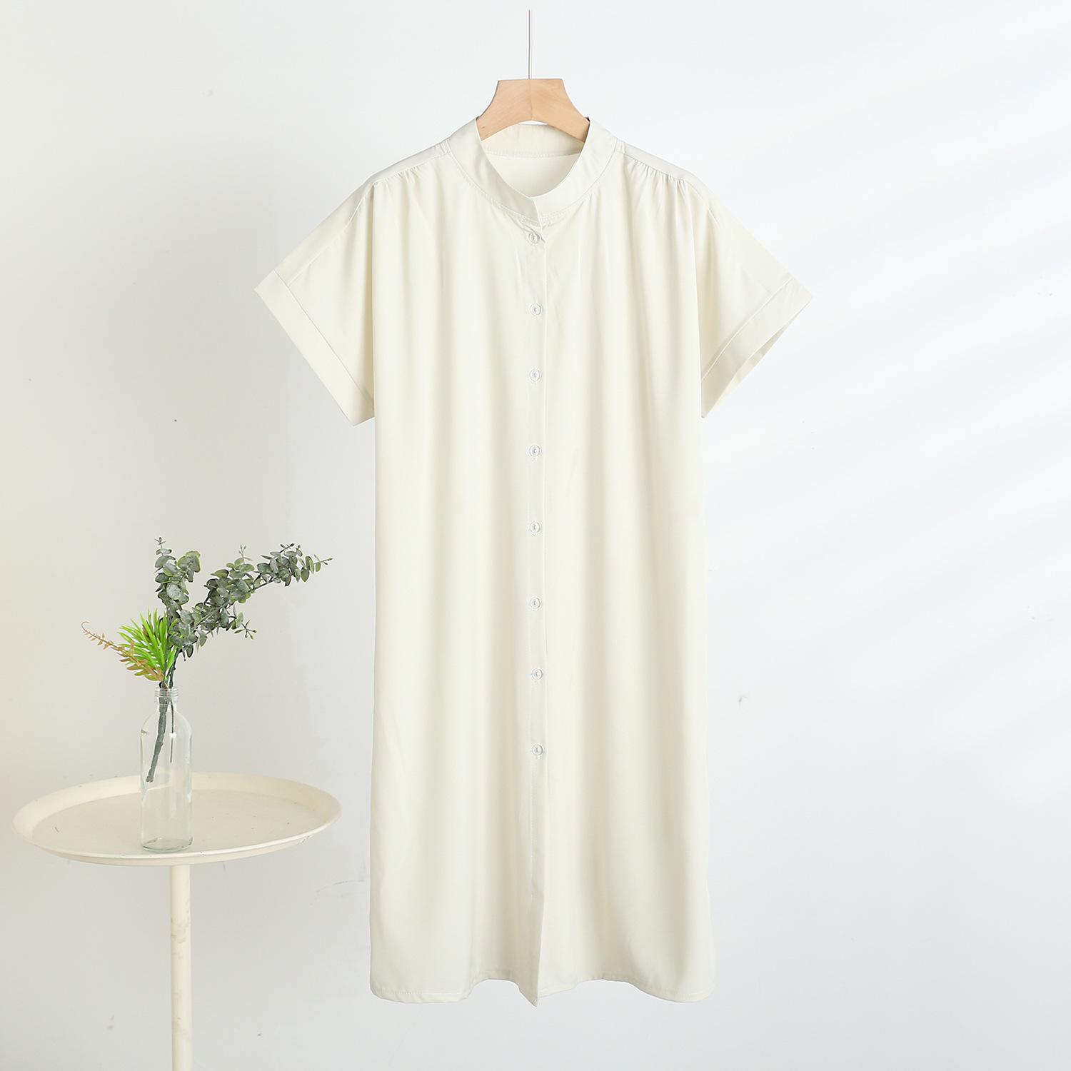 Мианчоу Платье-рубашка с коротким рукавом, воротником-стойкой и застежкой на пуговицы 4XL грязно-белый
Мианчоу Платье-рубашка с коротким рукавом, воротником-стойкой и застежкой на пуговицы 4XL грязно-белый