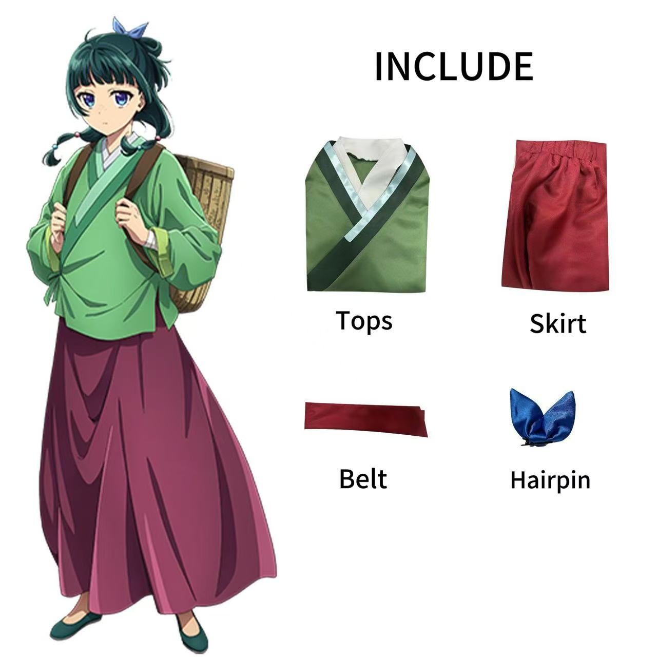 SCIONE Maomao Косплей Костюм Аниме Фармацевт Девушка Хэллоуин Сценический Косплей 2D Аниме Наряд 3XL
SCIONE Maomao Косплей Костюм Аниме Фармацевт Девушка Хэллоуин Сценический Косплей 2D Аниме Наряд 3XL